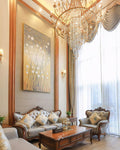 Tatum Lux Shell Crystal Chandelier - 9 Heads ∅ 31.5″ x H 47.2″/ Dia 80cm x H 120cmCopper & Clear Crystal - Manor Lights