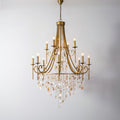 Tatum Lux Shell Crystal Chandelier - 12 Heads ∅ 37.4″ x H 55.1″ / Dia 95cm x H 140cmCopper & Clear Crystal - Manor Lights
