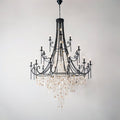 Tatum Lux Shell Crystal Chandelier - 21 Heads ∅ 54.3″ x H 86.6″ / Dia 138cm x H 220 cmBlack & Clear Crystal - Manor Lights