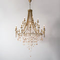 Tatum Lux Shell Crystal Chandelier - 18 Heads ∅ 47.2″ x H 70.9″ / Dia 120cm x H 180cmCopper & Clear Crystal - Manor Lights