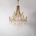 Tatum Lux Shell Crystal Chandelier - 18 Heads ∅ 47.2″ x H 70.9″ / Dia 120cm x H 180cmCopper & Clear Crystal - Manor Lights