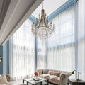 Tatum Lux Shell Crystal Chandelier - 9 Heads ∅ 31.5″ x H 47.2″/ Dia 80cm x H 120cmCopper & Clear Crystal - Manor Lights