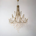 Tatum Lux Shell Crystal Chandelier - 21 Heads ∅ 54.3″ x H 86.6″ / Dia 138cm x H 220 cmCopper & Clear Crystal - Manor Lights