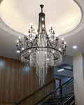 Tatum Lux Shell Crystal Chandelier - 18 Heads ∅ 47.2″ x H 70.9″ / Dia 120cm x H 180cmCopper & Clear Crystal - Manor Lights