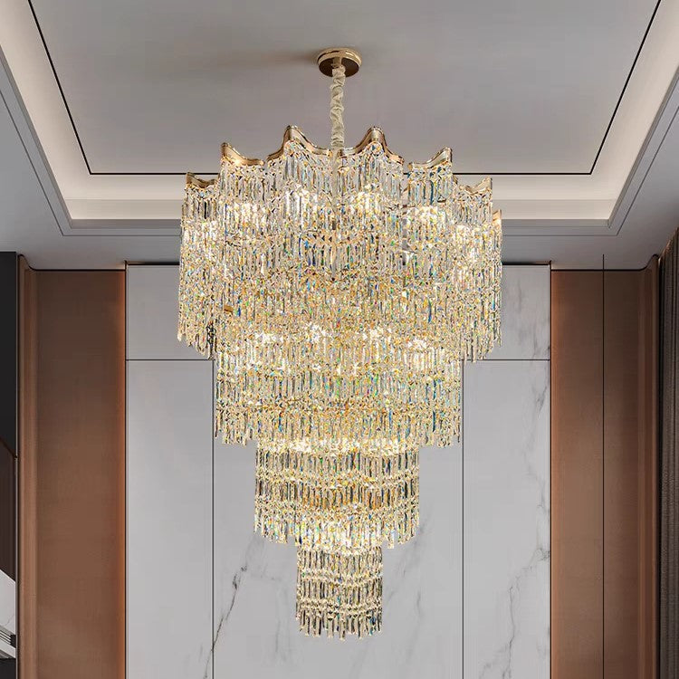 Extra Large Luxury Multi-tiered Crystal Chandelier for Foyer/Staircase