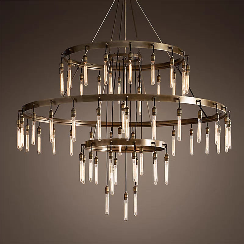 Retro-Inspired Metal Pendant Light Chandelier for Living Room/Bedroom/Staircase/Villa-Jecanoli