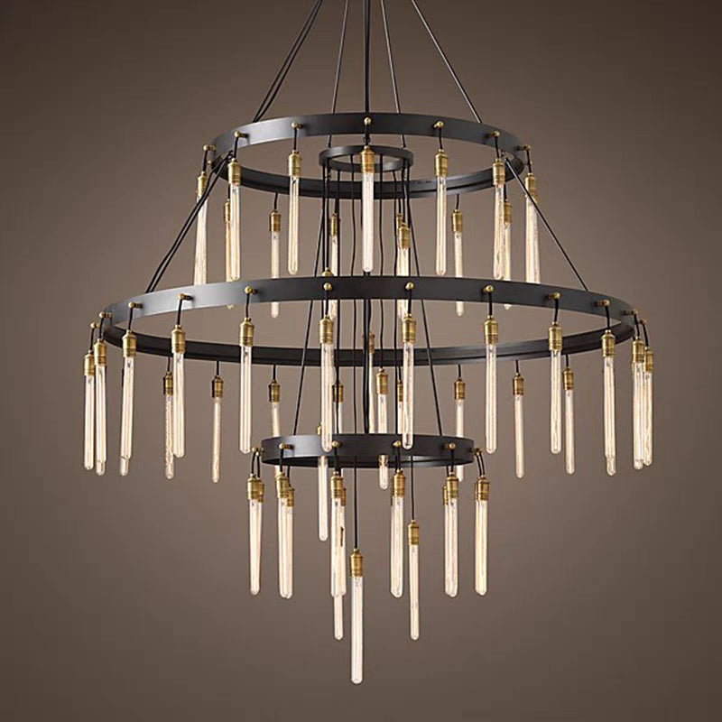 Retro-Inspired Metal Pendant Light Chandelier for Living Room/Bedroom/Staircase/Villa-Jecanoli