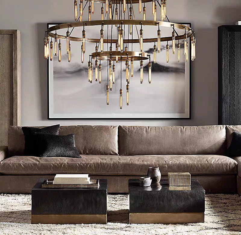 Retro-Inspired Metal Pendant Light Chandelier for Living Room/Bedroom/Staircase/Villa-Jecanoli