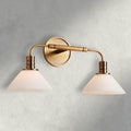Brass / Milk Theron Double Sconce
