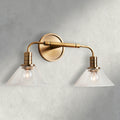 Brass / Clear Theron Double Sconce