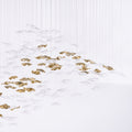 Tidal Art Glass Chandelier (With Canopy) - ∅ 58.3″ x H 118.1″Clear & GoldWarm Light - Jecanoli