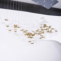 Tidal Art Glass Chandelier (With Canopy) - ∅ 58.3″ x H 118.1″Clear & GoldWarm Light - Jecanoli