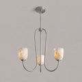 Trillium Alabaster Chandelier - Φ 15.7″ × H 8.7″Brushed Nickel - Manor Lights
