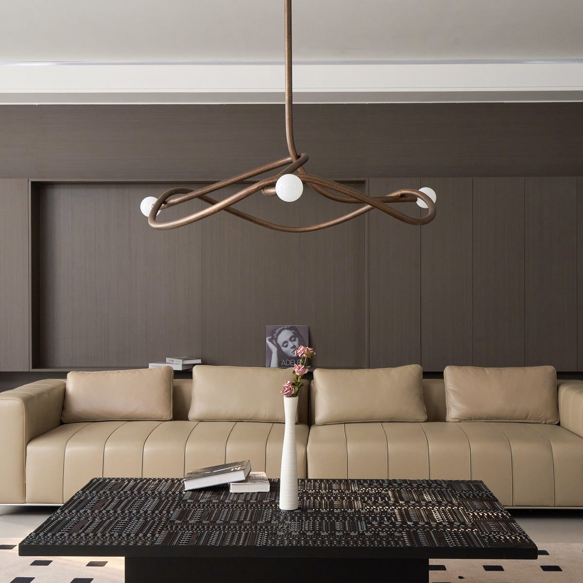 Tryst Chandelier - 3 lights ∅ 44.9″ x H 17.7″Antique Brass-Jecanoli