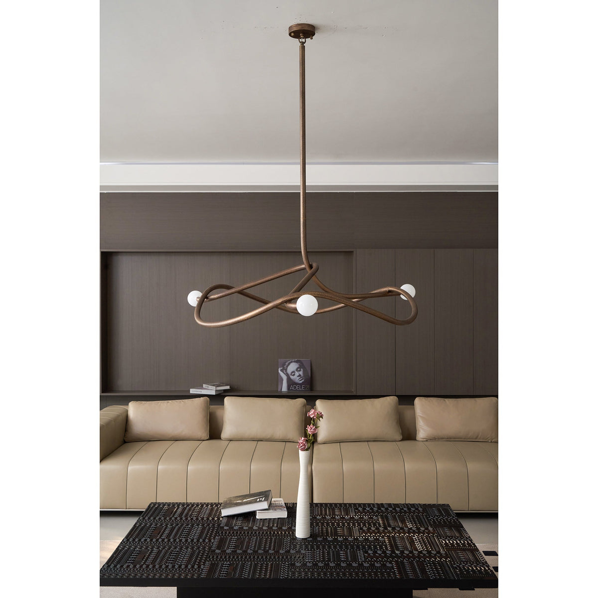 Tryst Chandelier - 3 lights ∅ 44.9″ x H 17.7″Antique Brass-Jecanoli