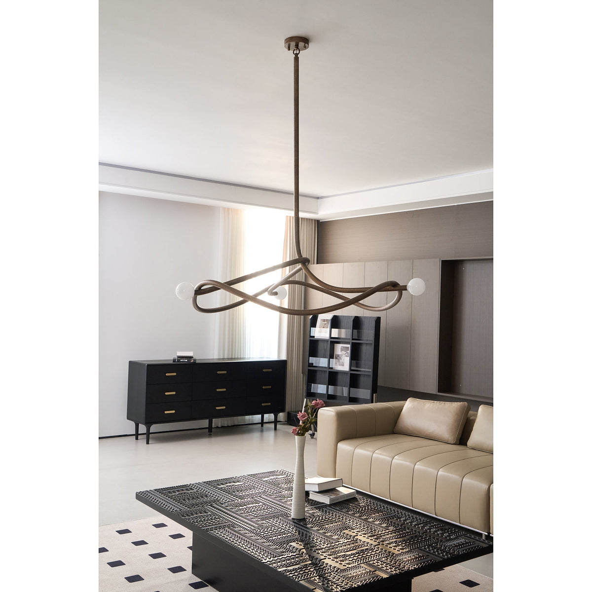 Tryst Chandelier - 3 lights ∅ 44.9″ x H 17.7″Antique Brass-Jecanoli