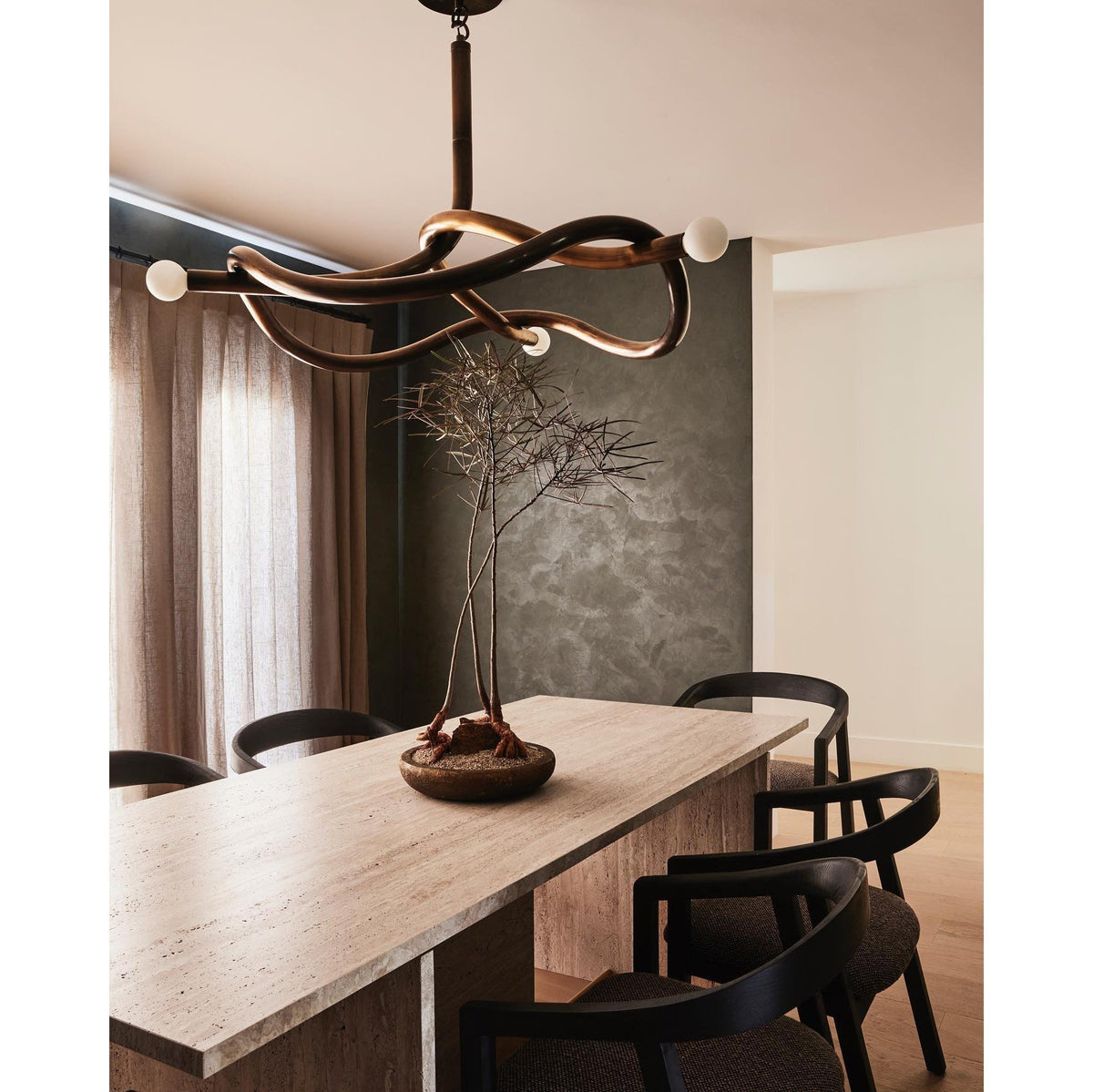Tryst Chandelier - 3 lights ∅ 44.9″ x H 17.7″Antique Brass-Jecanoli