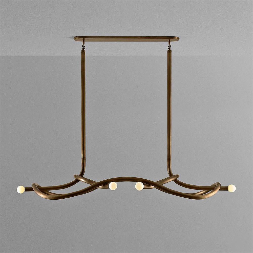 Tryst Chandelier - 6 lights L 80.7″ x W 44.1″ x H 17.7″Antique Brass-Jecanoli