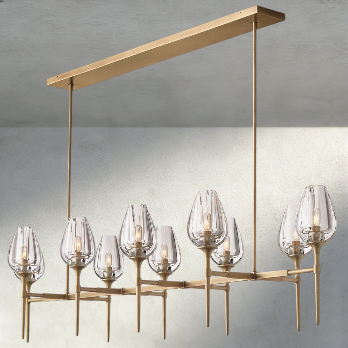 Tulip Linear Chandelier 52", 65"-chandelier-Jecanoli
