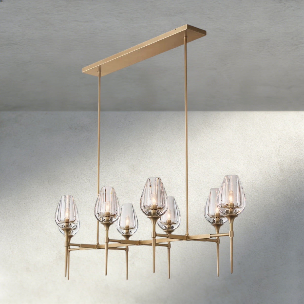 Tulip Linear Chandelier 52", 65"-chandelier-Jecanoli