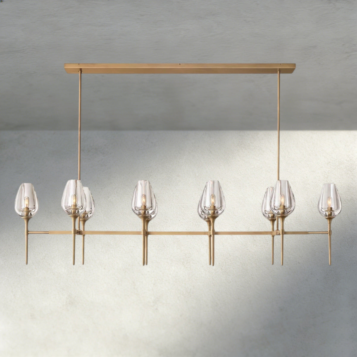 Tulip Linear Chandelier 52", 65"-chandelier-Jecanoli