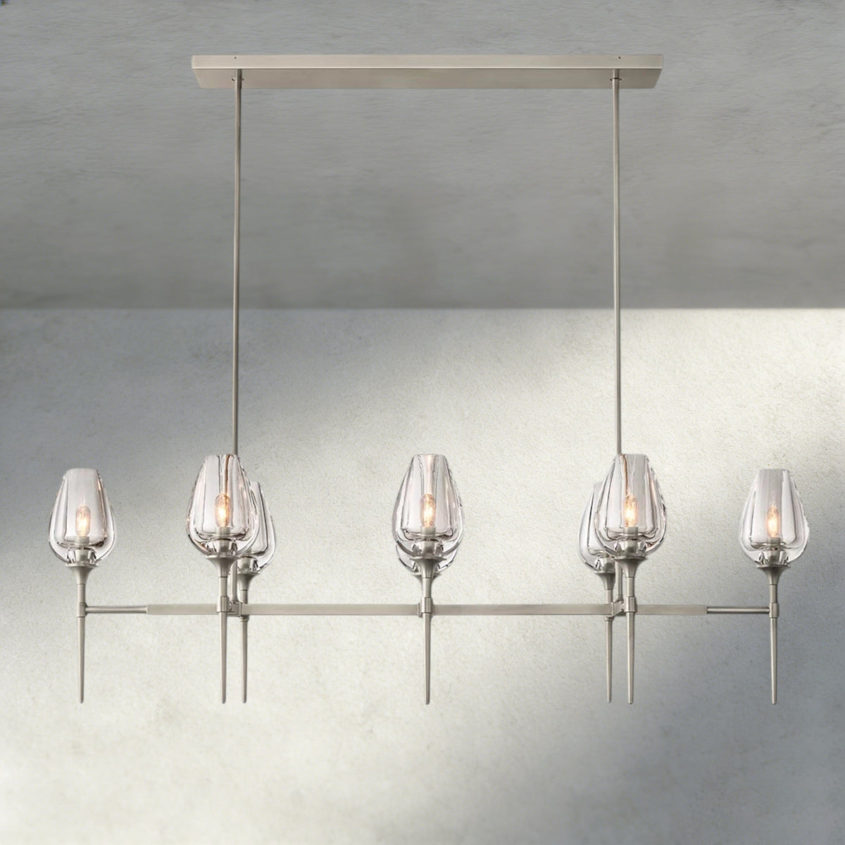 Tulip Linear Chandelier 52", 65"-chandelier-Jecanoli