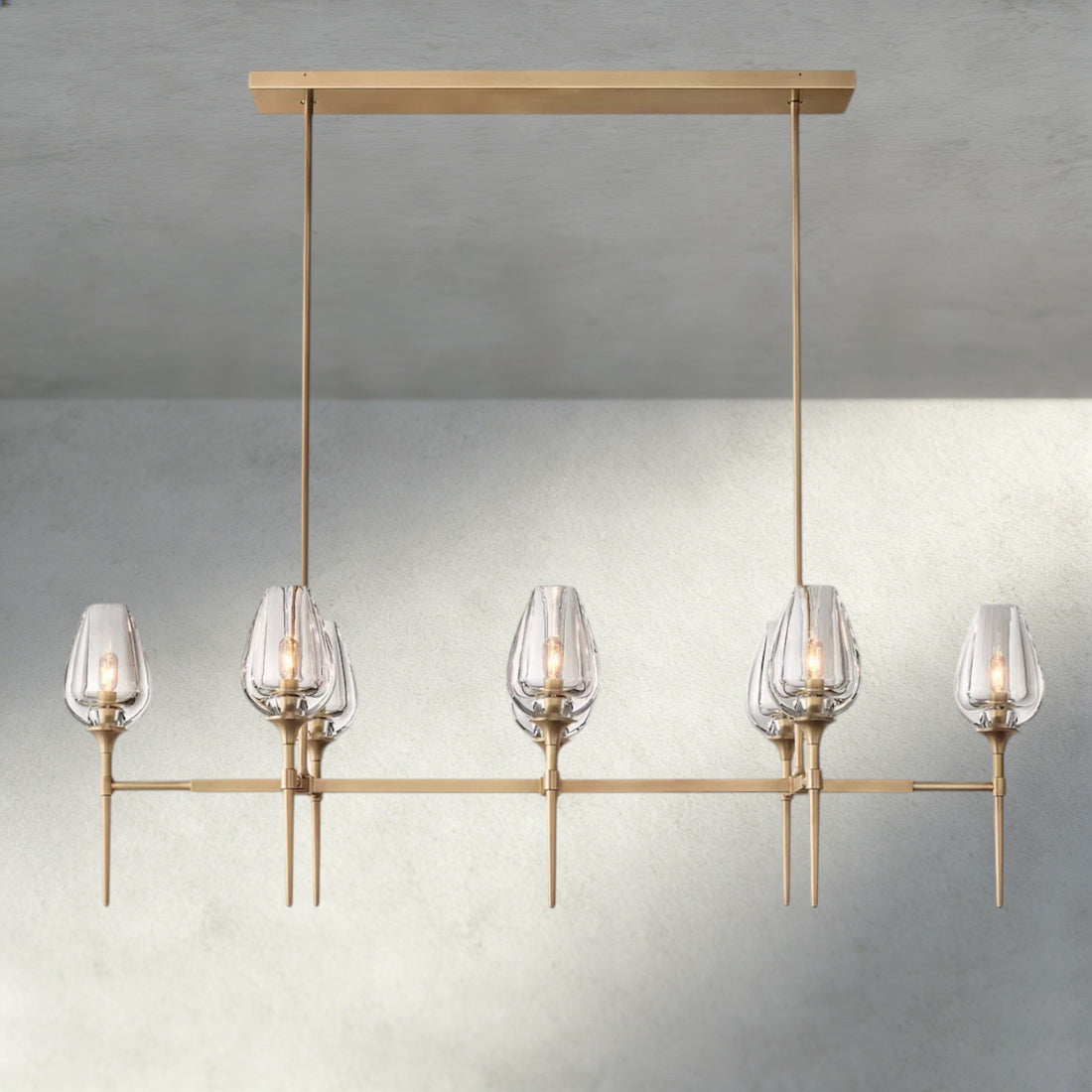 Tulip Linear Chandelier 52", 65"-chandelier-Jecanoli