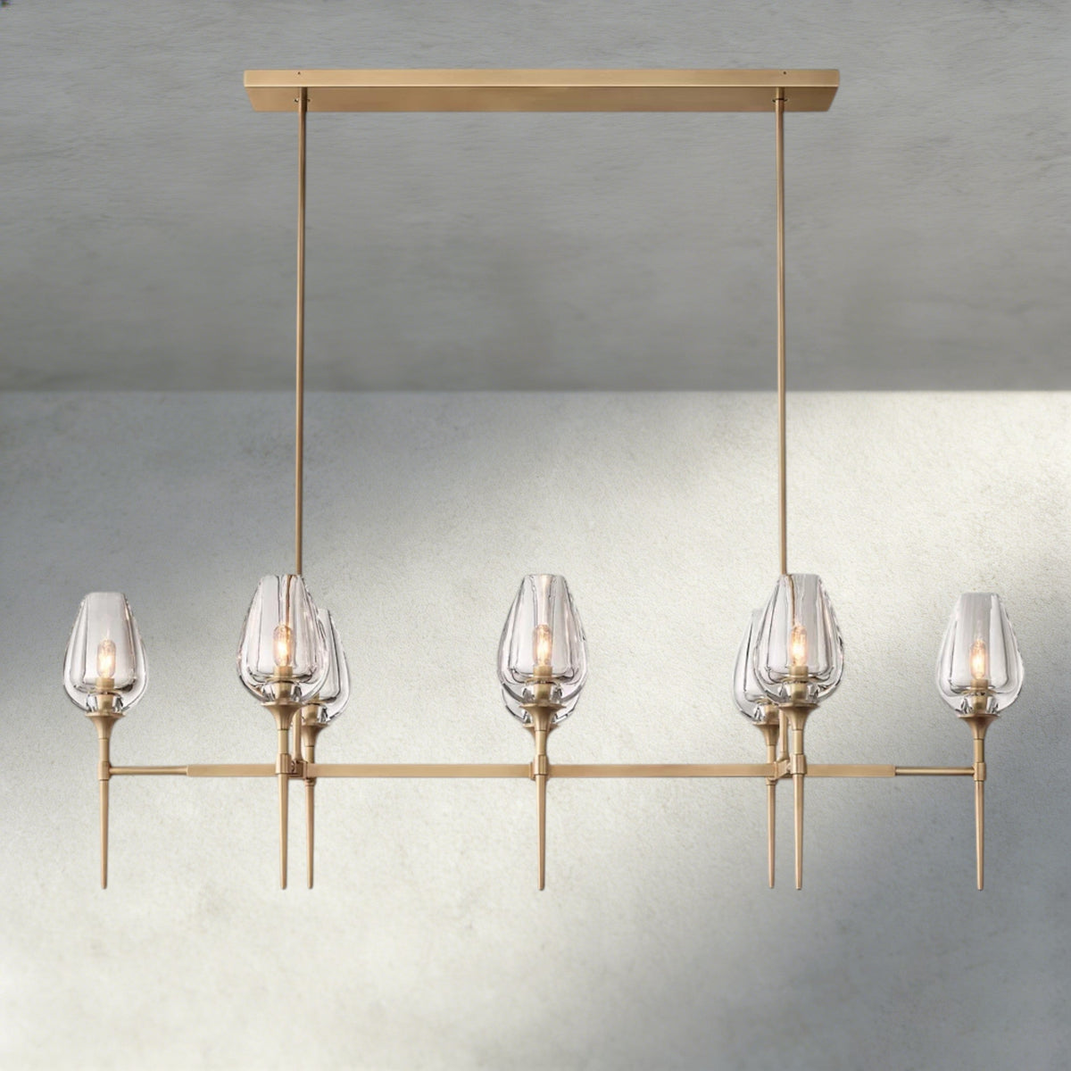 Tulip Linear Chandelier 52", 65"-chandelier-Jecanoli