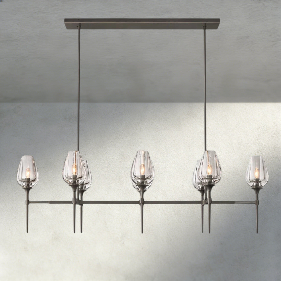 Tulip Linear Chandelier 52", 65"-chandelier-Jecanoli