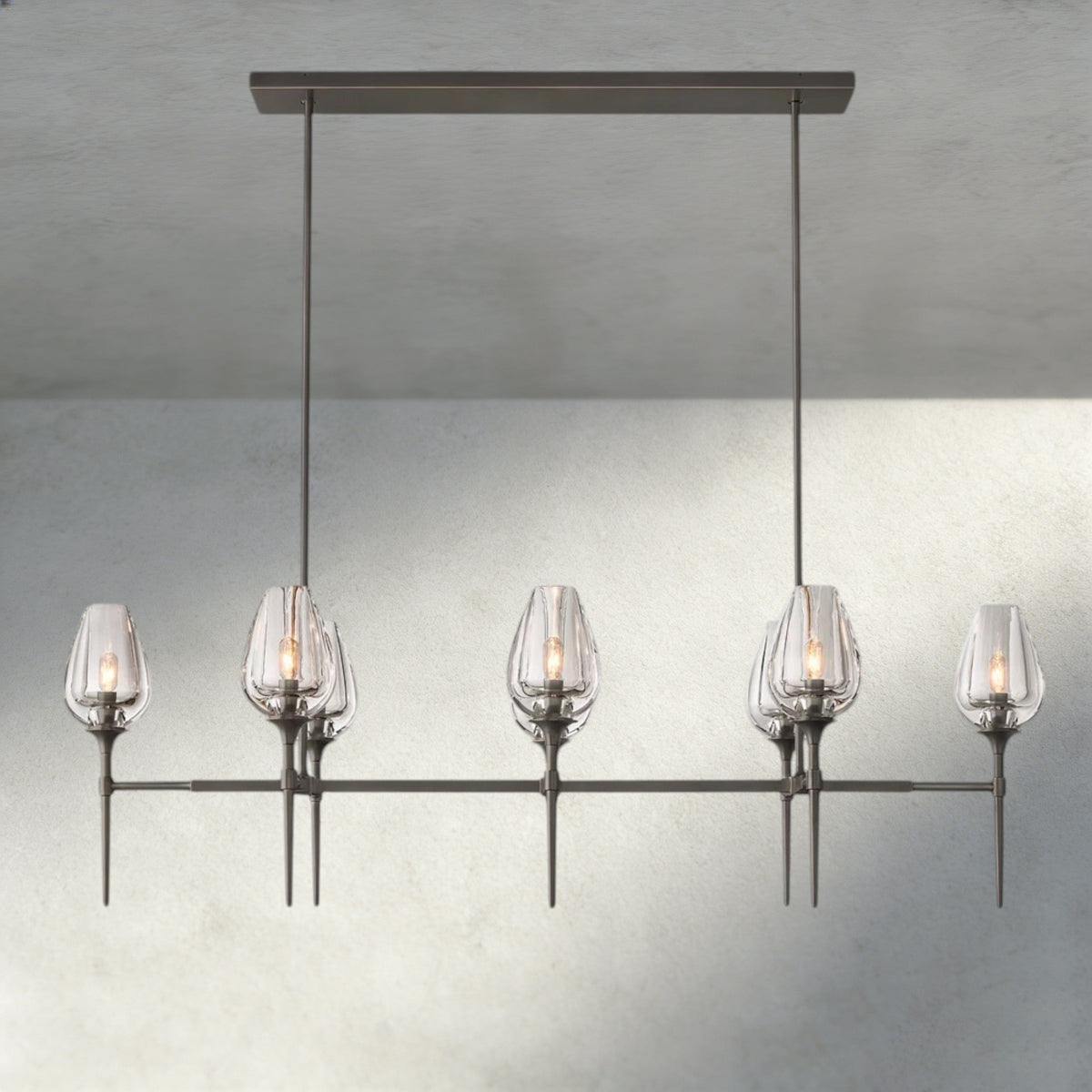 Tulip Linear Chandelier 52", 65"-chandelier-Jecanoli