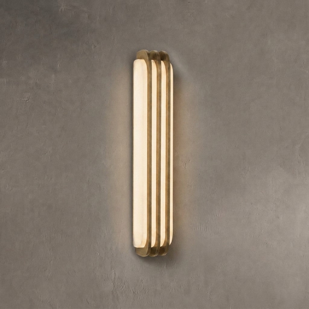 Layered Alabaster Wall Sconce