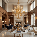 Zaira Opulent Chandelier - ∅ 62.2″ x H 82.7″Brass & ClearJecanoli