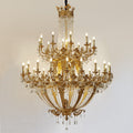Zaira Opulent Chandelier - ∅ 62.2″ x H 82.7″Brass & ClearJecanoli