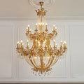 Zaira Opulent Chandelier - ∅ 62.2″ x H 82.7″Brass & ClearJecanoli