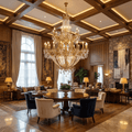 Zaira Opulent Chandelier - ∅ 62.2″ x H 82.7″Brass & ClearJecanoli