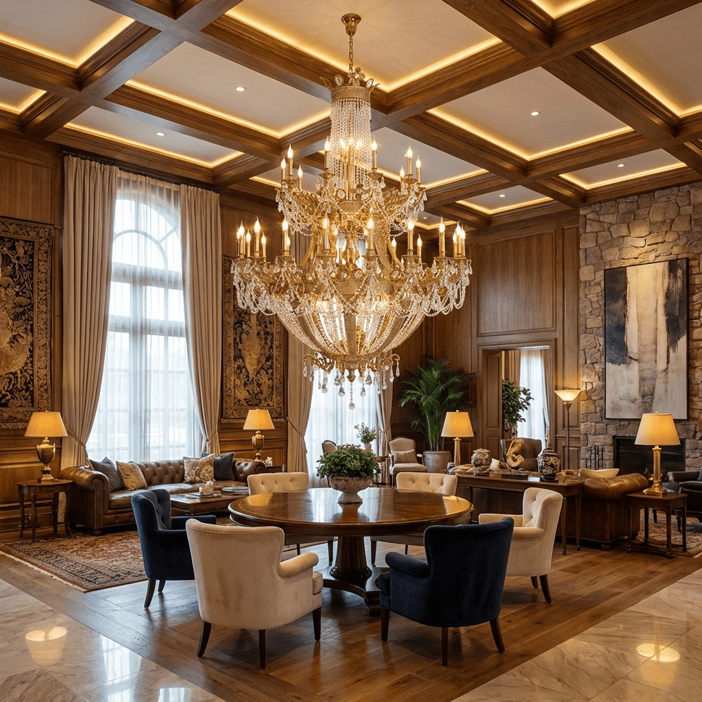 Zaira Opulent Chandelier - ∅ 62.2″ x H 82.7″Brass & ClearJecanoli