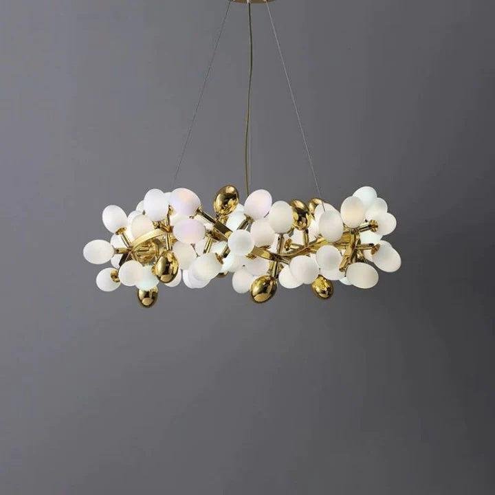 Zenora Modern Grape Round Chandelier - Medium: 39.4" DBlushlighting