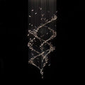 Extra Large Luxury Art Double Spiral Creative Crystal Chandelier For High-ceiling Foyer/Hallway/Entryway
